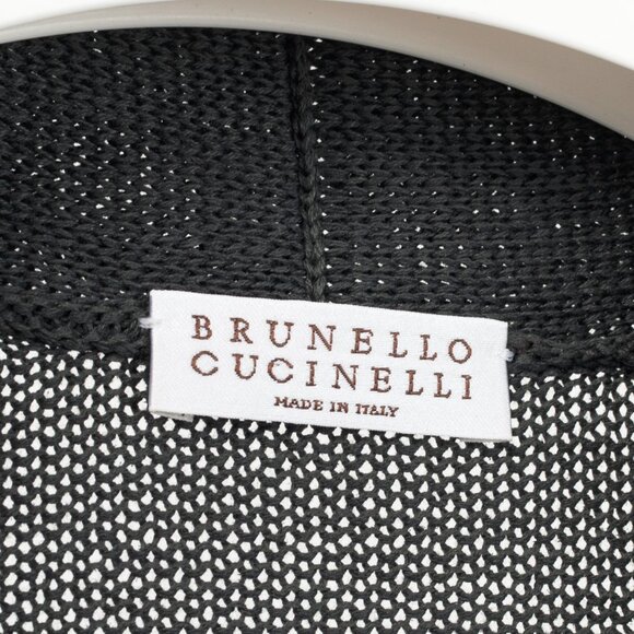 Brunello Cucinelli SS/16 Grey Monili-Cuff Cotton-Knit Cardigan - Picture 7 of 13